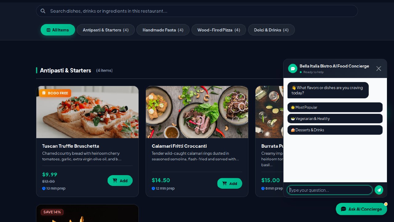 Customer Ordering & Tracking Preview