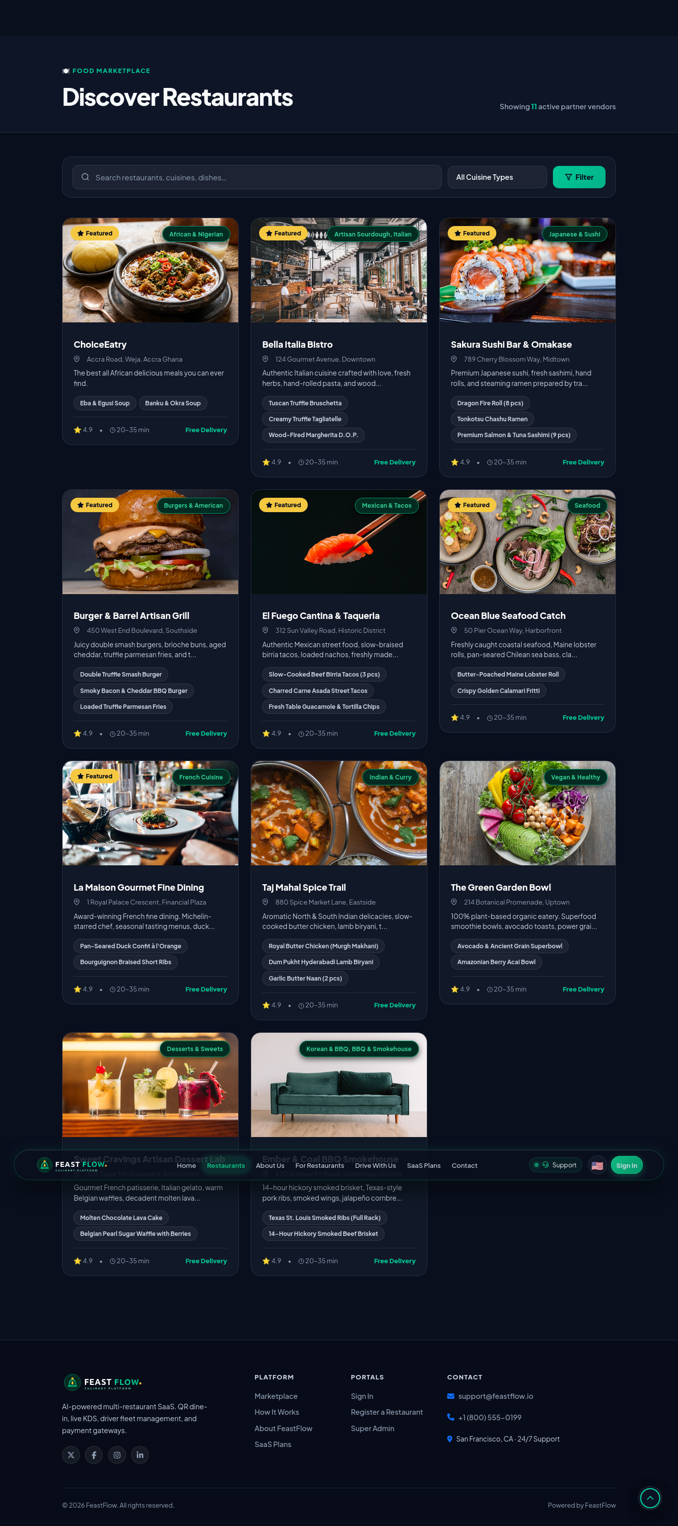 Restaurants Directory