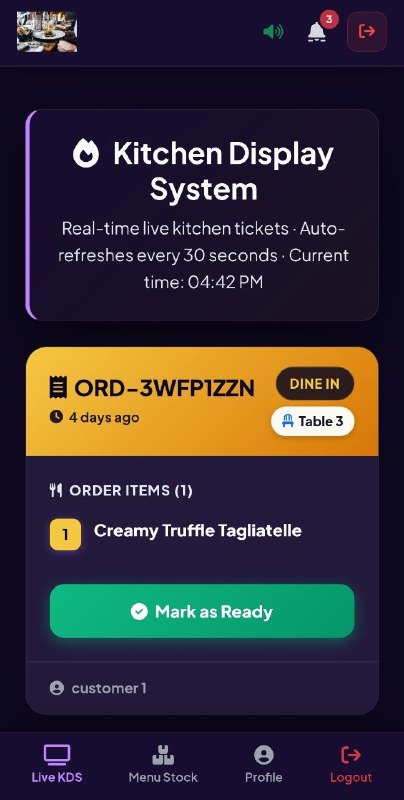 Handheld Kitchen Mobile Display